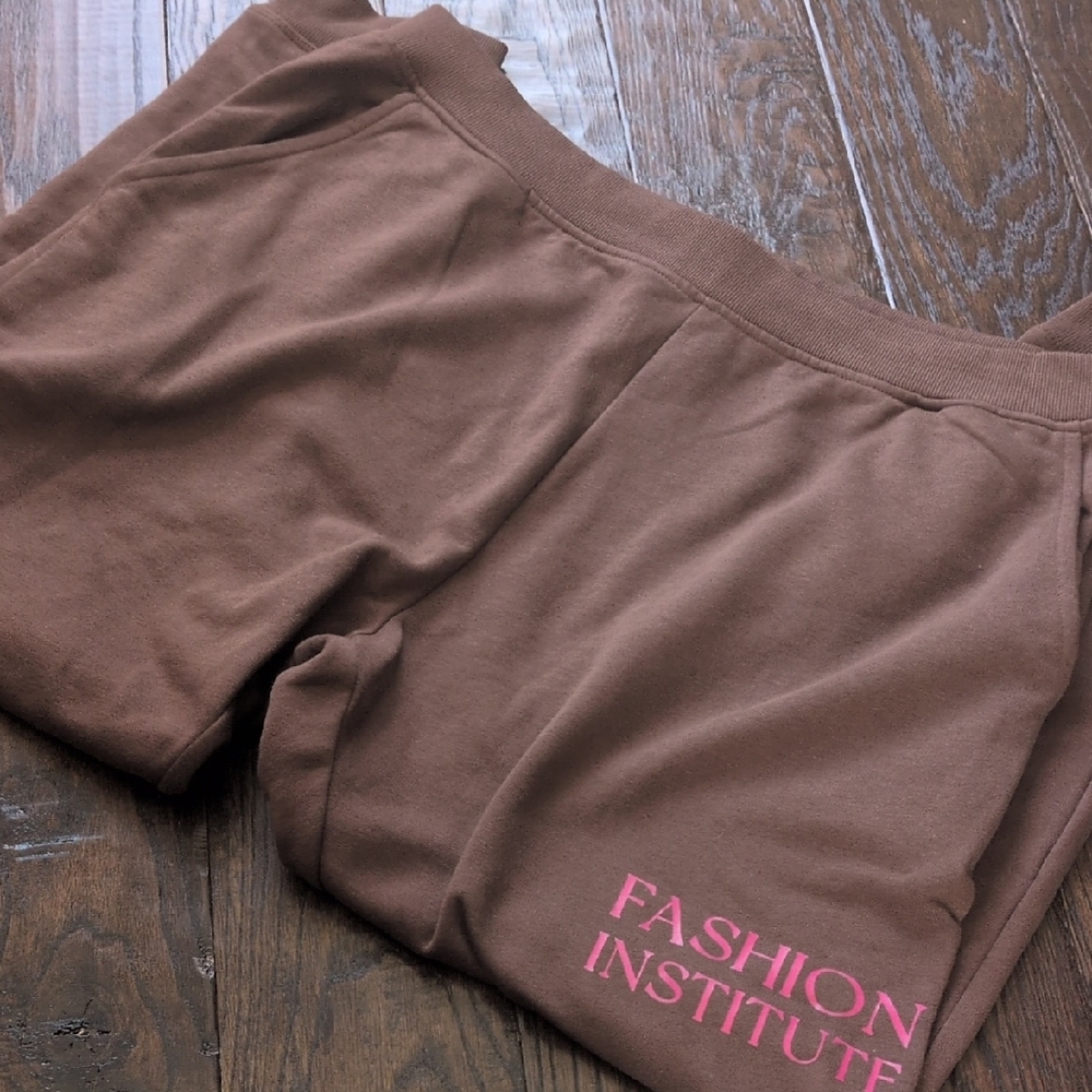 FASHION INSTITUTE OF TECHNOLOGY I FIT Brown & Pink Jogger Sweatpants Joggers, XL